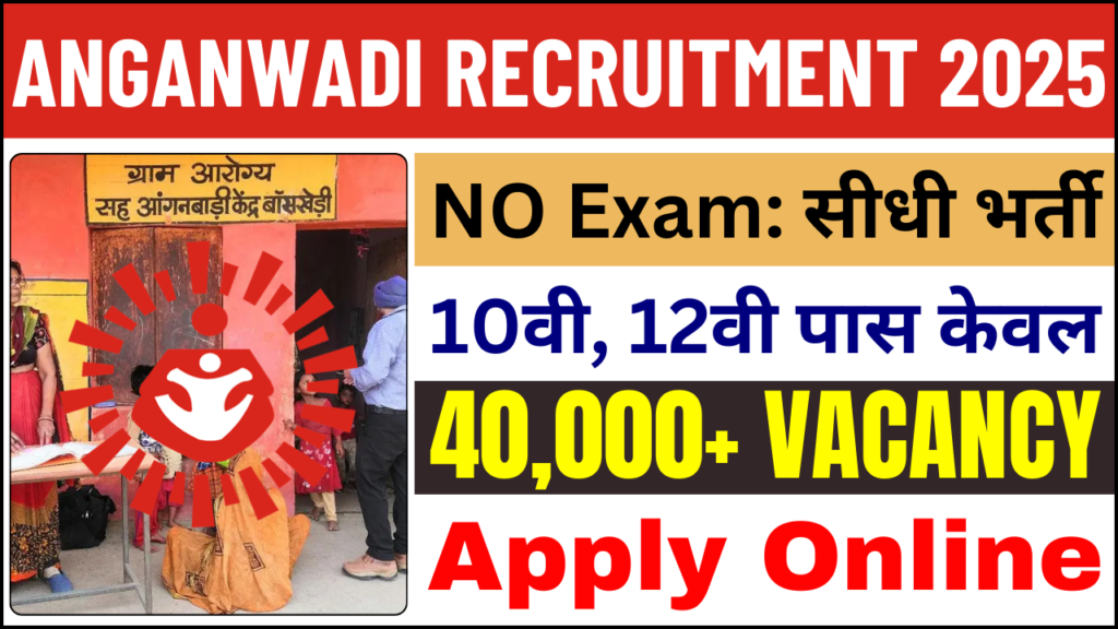 Anganwadi Recruitment 2025, Apply Online for 40,000 Supervisor Vacancies